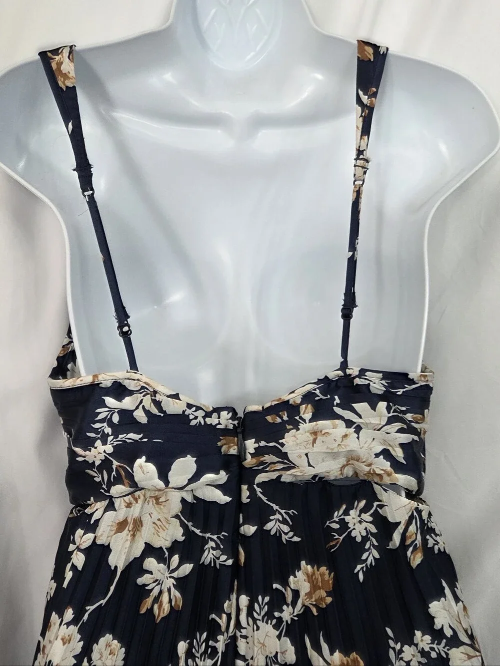 Abercrombie & Fitch Navy Floral Maxi Dress with Cream Floral Size ST